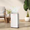 HOMCOM 16L/Day Dehumidifier for Home, Activated Carbon Air Filter, Portable Compressor Dehumidifier with 5.5L Water Tank, 24H Timer, Laundry Drying, Continuous Drainage, Humidity Light, White