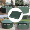 Outsunny Garden Patio Large Furniture Set Round Cover 600D Oxford Waterproof, ??193 x 80H cm, Green