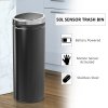 HOMCOM 50L Sensor Bin for Kitchen Waste Automatic Dustbin Motion Detection Dustbin Stainless Steel Rubbish Can with Bucket, Black