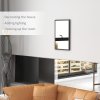 HOMCOM Decorative Rectangular Wall Mirror, 60 x 40 cm Wall-Mounted Bathroom Mirror for Living Room, Bedroom, Hallway, Black