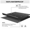 Outsunny 600D Oxford Outdoor Garden Furniture Sofa Set Cover, Waterproof Anti-UV Rattan Sun Lounger Protection Protector Cover, 275L x 205W x 90Hcm, Black