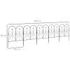Outsunny Decoration Garden Fence, 32in x 10ft Outdoor Picket Fence Panels, 5PCs Rustproof Metal Wire Landscape Flower Bed Border Edging Animal Barrier, Black