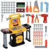AIYAPLAY Kids Tool Bench, Workbench Kids Tool Set, 102 Pieces with Electric Drill, Storage, for Ages 3-6 Years, Yellow