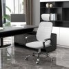 Vinsetto Mesh Office Chair, Ergonomic Computer Desk Chair with Adjustable Headrest, Lumbar Back Support, Armrest, Adjustable Height, Swivel Wheels, Grey