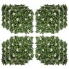 Outsunny 12PCS Artificial Boxwood Wall Panels 50cm x 50cm Rhododendron Privacy Fence Screen Faux Hedge Greenery Backdrop for Home Garden Backyard Balcony