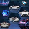 HOMCOM BMW i4 Licensed 12V Electric Car for Kids, Kids Electric Ride-on with Remote Control, Suspension Wheels, Music, Horn, Lights, MP3 Slot, Portable Battery, for Ages 3-6 Years - White