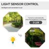 Outsunny 1.8m Traditional Victorian Style 3 Way Head Outdoor Garden Solar Post Lamp Sensor Dimmable LED Lantern Bollard Pathway IP44 - Black