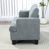 HOMCOM 2 Seater Sofa, Loveseat Sofa with Removable Back Cushions, Chenille Fabric Small Couch Settee with S-springs for Living Room, Bedroom, Home Office, Light Grey