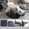 HOMCOM Power Lift Recliner Chair for Elderly, Patchwork Design Oversized Electric Riser and Recliner Armchair for Living Room with Remote Control, USB Port and 2 Side Pockets, Dark Grey