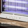 Outsunny Electric Fly Zapper, 20W Electric Fly Killer, Wall Hanging Bug Zapper Indoor & Outdoor Attracting Insect Mosquito Killer, Silver Tone