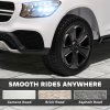 AIYAPLAY Mercedes-Benz GLC Coupe Licensed Kids Ride on Car, 12V Battery Powered Kids Electric Car with Remote Control, Soft Start, LED Light, Music, MP3, 3 Speed, for 3-6 Years, White