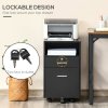 Vinsetto Mobile File Cabinet Lockable Storage Unit Cupboard for A4 Letter Home Filing Furniture for Office, Bedroom and Living Room, 39x40x65cm, Black