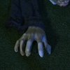 HOMCOM 5.2ft Life Size Outdoor Halloween Decoration Crawling Zombie, Animated Prop Decor with Sound and Motion Activated, Light Up Eyes, Howling Sound, Posable Arms
