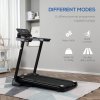 HOMCOM 500W Motorised Treadmill 1-12km/h Folding Frame w/ Wheels 12 Preset Programs LCD Screen Running Machine Safety Button Home Gym Office Fitness Exercise