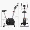 SPORTNOW Exercise Bike, Quiet Stationary Bike with 8-Level Magnetic Resistance, Heart-Rate Sensor, Adjustable Seat, Wheels and LCD Monitor, for Home Gym Workout, Grey