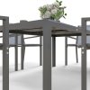 Outsunny 6 Seater Garden Dining Set with Stackable Armchairs, WPC Top Dining Table, Outdoor Table and Chairs, Garden Furniture Set, Light Grey