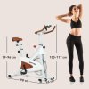 SPORTNOW Indoor Exercise Biker, Quiet Stationary Bike, Stylish Cycling Machine with Adjustable Seat and Resistance, LCD Monitor, Tablet Holder, for Home Gym Cardio Workout, White