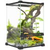 PawHut Glass Reptile Terrarium, 12L Vivarium for Lizards, Frogs, Snakes, Turtles, Tortoises, with Ventilation, 20 x 20 x 30cm