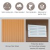 Outsunny 9 x 6FT Outdoor Garden Roofed Metal Storage Shed Tool Box with Foundation Ventilation & Doors Khaki