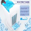 HOMCOM Portable Air Cooler, 3L Tank Evaporative Ice Cooling Tower Fan with 3 Modes, 3 Speeds, Remote, Timer, 60° Oscillating, Portable Swamp Cooler for Home Bedroom, White