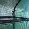 Outsunny Walk-in Greenhouse with 4 Tier 24 Shelves, Portable Grow House with Roll-up Zipped Door, 244 x 180 x 210cm, Green