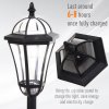 Outsunny 2 PCS 1.3M Garden Solar Lamp Post Lights Solar Powered LED Lantern Patio Pathway Walkway Outdoor Water-Resist Auto Switch 6 Hours Black