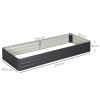 Outsunny 120 x 80cm/241L x 90.5cm Galvanised Raised Garden Bed, Metal Elevated Planter Box with Open Bottom, Outdoor Flower Pot for Growing Flowers, Herbs, Grey