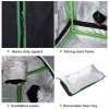 Outsunny Grow Tent Reflective Mylar Hydroponic with Adjustable Vents and Floor Tray for Indoor Plant Growing, 60 x 60 x 140 cm (24.5