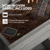 Outsunny Wall-mounted Wooden Garden Planters with Trellis, Drainage Holes and 3 Movable Planter Boxes, Wall Raised Garden Bed for Patio, Grey