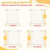 PawHut Pressure Fit Dog Stair Gate No Drilling Safety Gate Auto Close for Doorways, Hallways, 74-100cm Adjustable, 78cm Tall, White