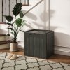 HOMCOM 107L Outdoor Balcony Garden Furniture Storage Box with Lock Hole, Plastic Storage Trunk with Lid and Side Handles, All Weather Resistant Large Chest, Safe and Secure for Patio