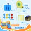 Outsunny Bouncy Castle Inflatable Bouncy Castles for Children Bounce House 3 in 1 w/ Trampoline Slide Water Pool with Blower for Kids Age 3-8 Rocket Design 3.3 x 2.65 x 1.85m