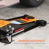 HOMCOM 2.5 Ton Hydraulic Low Profile Floor Jack, Heavy Duty Car Trolley Jack Lift with 7.5-47cm Lifting Range, Dual Piston Pump, Wheels, Non-slip Handle for Car Van Garage Tyre Repair Change, Orange