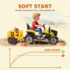 AIYAPLAY Ride on Tractor with Trailer, 12V Electric Vehicle with Remote Control, Ride on Car for Kids with Music, Shifter, Start-Up Sound for Ages 3-8 Years, Yellow