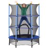 HOMCOM 4.6FT Kids Trampoline with Safety Enclosure, 55