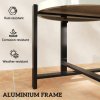 Outsunny Round Small Garden Table, 60cm Outdoor Side Table with Faux Marble Tempered Glass Top, Aluminium Frame for Garden, Patio, Balcony, Light Grey