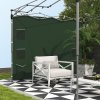 Outsunny Gazebo Side Panel, Canopy Sidewall Panel with 4 Mesh Bags and 2 Storage Pockets for 3 x 3 m Straight Leg Pop Up Gazebos, 1 Pack Sidewall Only, Green