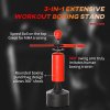 HOMCOM 155-205cm 3-IN-1 Freestanding Boxing Punching Bag Stand, Boxing Speed Trainer with Rotating Flexible Arm, Speed Ball, Fillable Base, Red