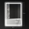 HOMCOM Bluetooth Bathroom Mirror with LED Lights, Illuminated Backlit Wall Mounted Vanity Mirror with 3 Colours Dimmable, Demister Pad, Memory Function, Touch Sensor, IP44