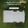 Outsunny 5-6 Man Camping Tent, 3000mm Waterproof Tunnel Family Tent Shelter with Bedroom and Adjustable Living Room, Easy Setup with Carry Bag, Cream and Orange