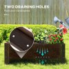 Outsunny 58L Garden Raised Bed Planter Grow Containers for Outdoor Patio Plant Flower Vegetable Pot Fir Wood, 100 x 36.5 x 36 cm, Carbonized Colour