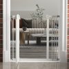PawHut Pressure Fit Dog Stair Gate No Drilling Safety Gate Auto Close for Doorways, Hallways, 74-87cm Adjustable, 78cm Tall, White