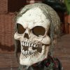 HOMCOM 70cm Groundbreaker Skeleton Outdoor Halloween Decoration, Halloween Animatronic with Sound Activated, Light Up Eyes, Sound Effects, Animated Prop for Haunted House