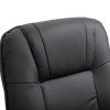 HOMCOM Manual Recliner Chair Armchair Sofa with Faux Leather Upholstered Wooden Base for Living Room Bedroom, Black