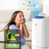 HOMCOM 14000 BTU Portable Air Conditioner, Smart Home WiFi Compatible, 5-in-1 Heater Dehumidifier Cooler Fan, with Sleep Mode, Remote, 24H Timer, Window Venting Kit, A Energy Efficiency, 35m², White