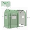 Outsunny Tomato Greenhouse, Garden Growhouse with 2 Roll-up Doors and 4 Mesh Windows, Portable Indoor Outdoor Green House, 185 x 94 x 150cm, Green