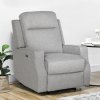 HOMCOM Electric Fabric Recliner Armchair, Reclining Chair with Adjustable Leg Rest, USB Port, for Limited Space Home Living Room, Grey