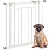 PawHut Dog Stair Gate, Pressure Fit Dog Safety Gate with Automatic Closing System, Double Locking, for Stairs, Doors, Hallways, House, 74-80cm Width, White