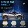 AIYAPLAY Maserati Licensed Electric Car for Kids, 12V Kids Electric Car with Remote Control, LED Light, MP3, Music, Soft Start, Horn, Ride on Car for 3-5 Years, Grey