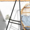 Outsunny Hammock Chair Stand, Hanging Heavy Duty Metal Frame Hammock Stand for Hanging Hammock Air Porch Swing Chair, Egg Chair, Indoor & Outdoor Use, Black